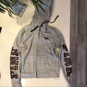 VS Pink Hoodie with Zipper